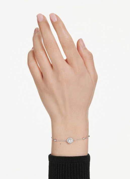 Swarovski Una armband met kristal M - voorkant 2 zilver