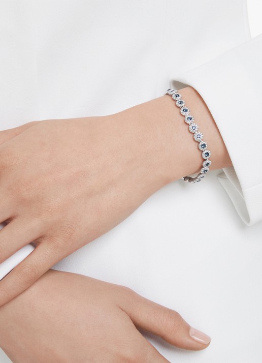Swarovski Una armband met kristal S - voorkant 2 blauw