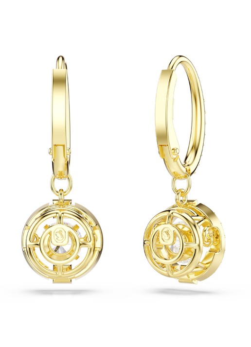 Swarovski Una oorringen met kristal - detail 3 goud