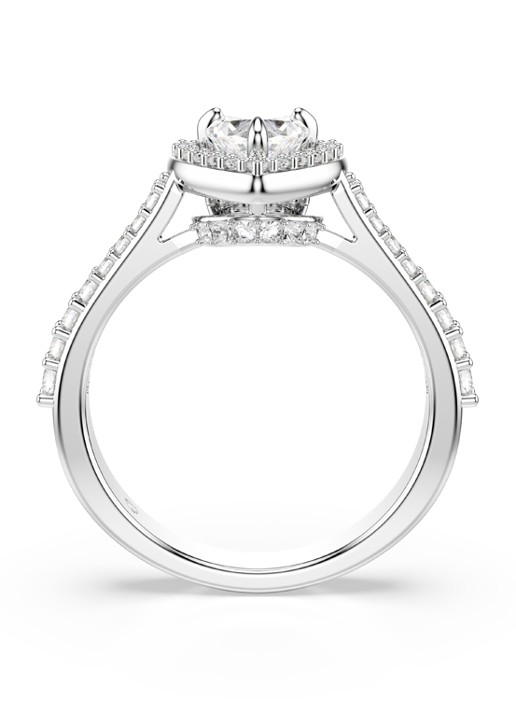 Swarovski Una ring met kristal 55 - detail 2 zilver
