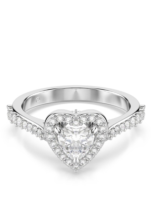 Swarovski Una ring met kristal 58 - voorkant 5 zilver