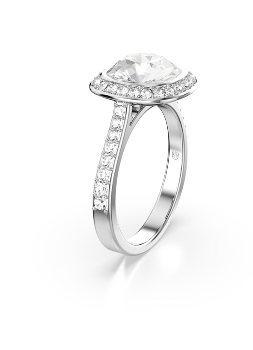 Swarovski Una ring met kristal 58 - detail zilver