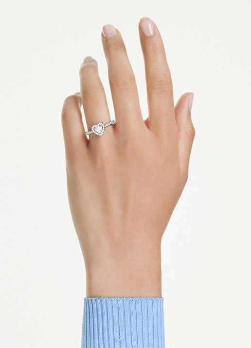Swarovski Una ring met kristal 60 - detail 4 zilver