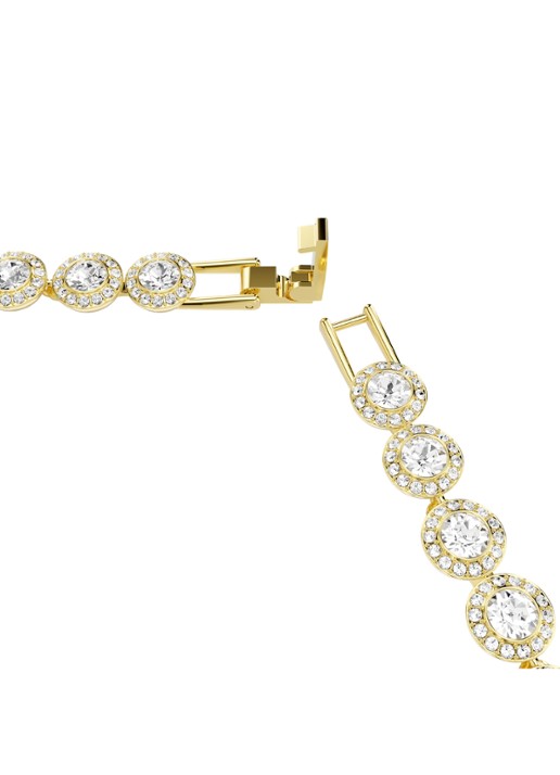 Swarovski Una set van ketting, armband en oorstekers met kristal - detail 3 goud