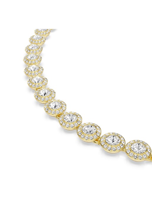 Swarovski Una set van ketting, armband en oorstekers met kristal - detail 4 goud
