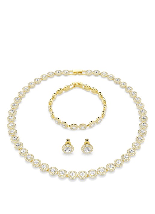 Swarovski Una set van ketting, armband en oorstekers met kristal
