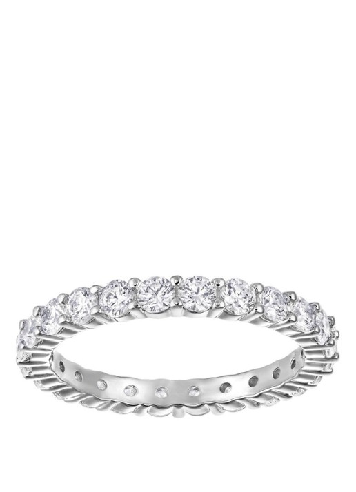Swarovski Vittore ring met kristal - voorkant zilver