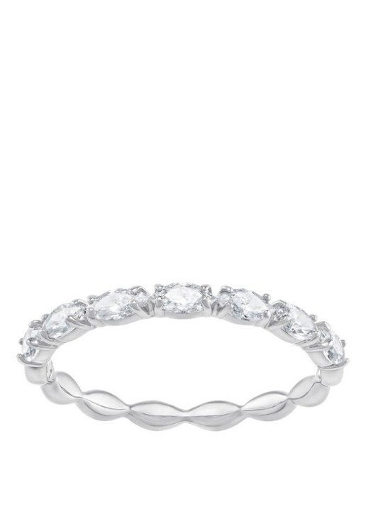 Swarovski Vittore ring met kristal - voorkant zilver