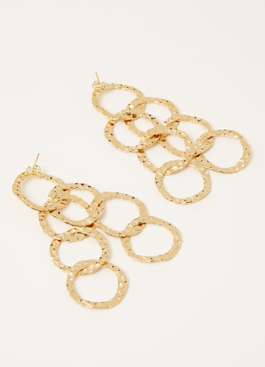 Sylvia Toledano Cosmos II oorhangers verguld - voorkant 2 goud