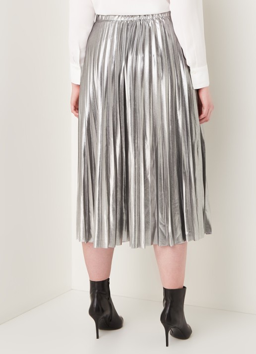 Taifun Midirok met plissé en metallic finish - achterkant zilver