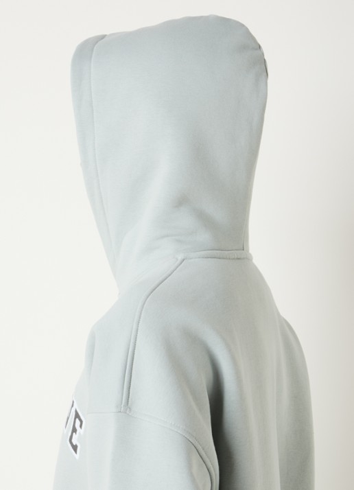 TALA Appli hoodie met logo - detail 5 lichtgrijs
