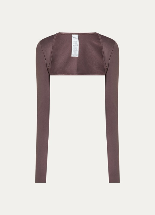 TALA Sculpt Seamless cropped bolero - voorkant 3 lichtbruin