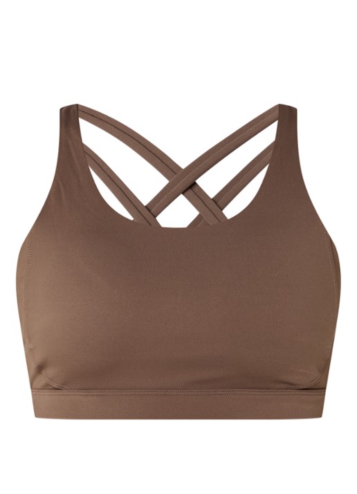 TALA SkinLuxe sport bh met medium support - voorkant 3 bruin