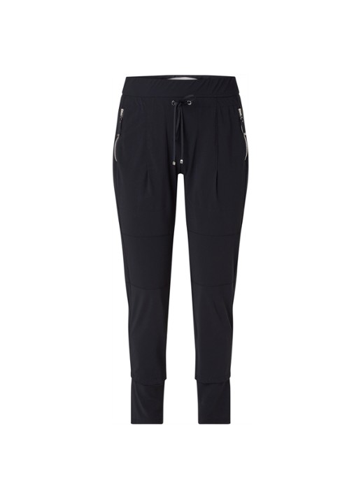 Tapered fit track pants met drawstring - voorkant 2 undefined