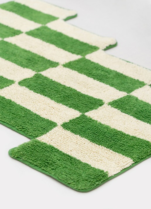 Tarta Gelatina Cassette badmat van  katoen 85 x 55 cm - detail 2 groen