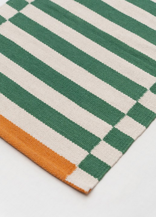 Tarta Gelatina Kiosko tapijt loper van  katoen 180 x 60 cm  - detail 3 groen