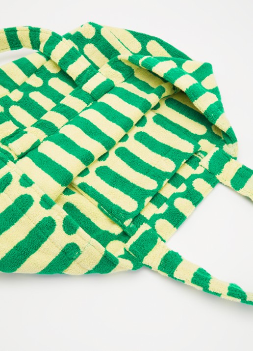Tarta Gelatina Paseo shopper van badstof met print - detail 2 groen
