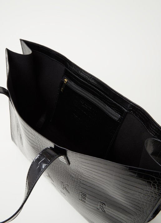 Ted Baker Alicon shopper met crocostructuur - detail 3 zwart