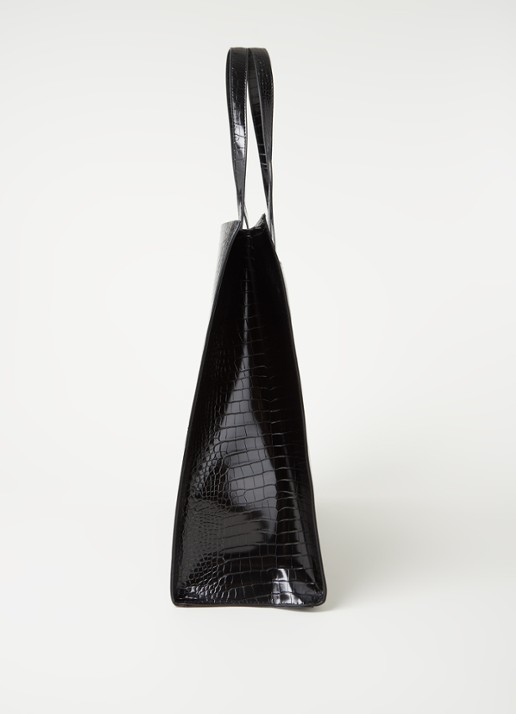 Ted Baker Alicon shopper met crocostructuur - detail 4 zwart