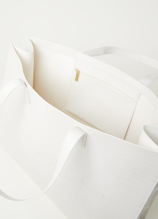 Ted Baker Alicon shopper met crocostructuur - detail creme