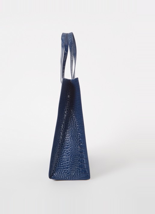 Ted Baker Alicon shopper met crocostructuur - detail 4 donkerblauw