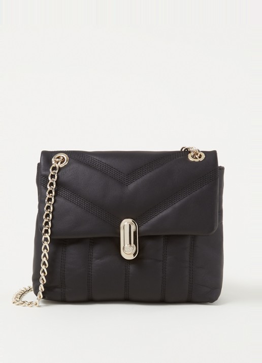Ted Baker Ayalina schoudertas van quilted leer - voorkant 3 zwart