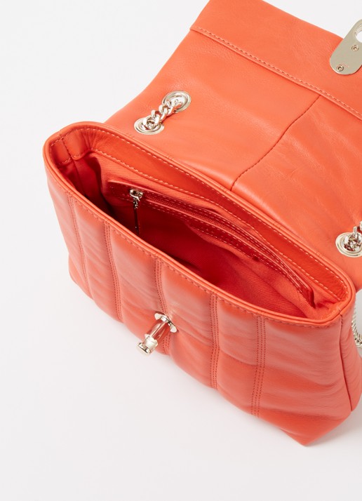 Ted Baker Ayalina schoudertas van quilted leer - detail 3 oranjerood