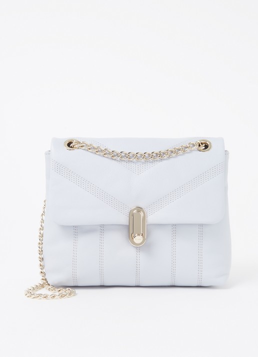 Ted Baker Ayalina schoudertas van quilted leer - voorkant 3 lichtblauw