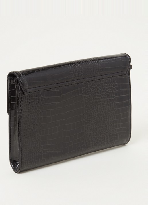 Ted Baker Crocey clutch met crocostructuur - achterkant zwart