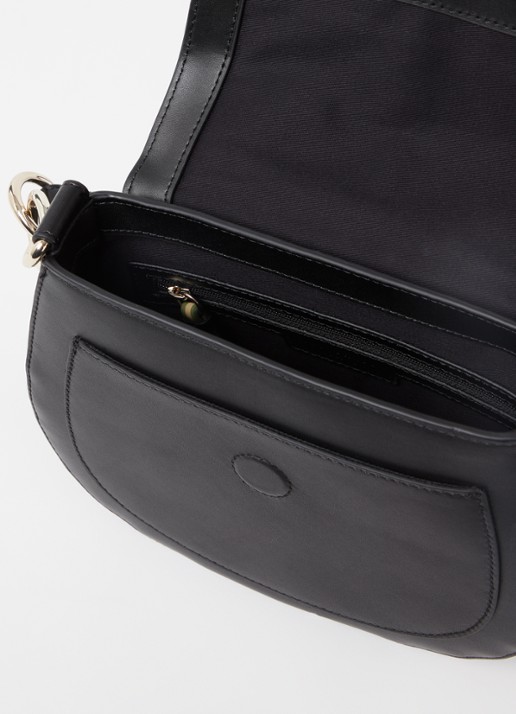 Ted Baker Darcell crossbodytas van leer - detail zwart