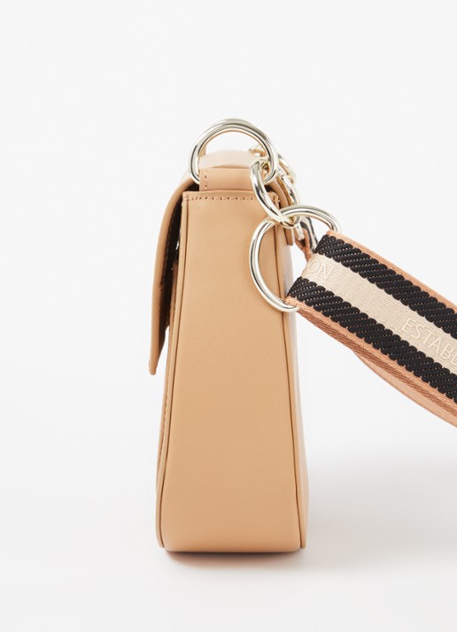 Ted Baker Darcell crossbodytas van leer - detail 3 donkerbeige