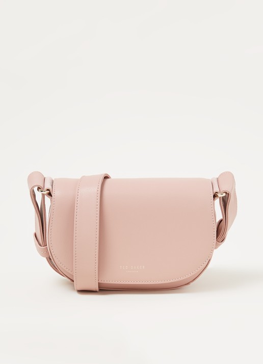 Ted Baker Equenia crossbodytas van leer met suède details - voorkant lichtroze