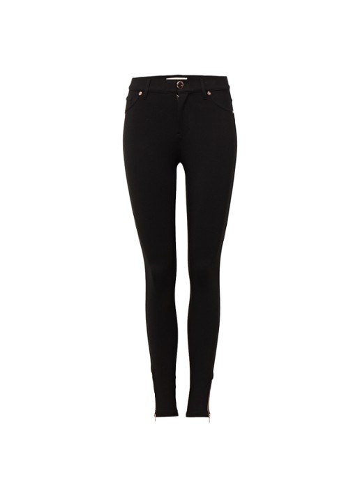 Ted Baker Fioni skinny jegging met ritsdetails - voorkant 4 zwart
