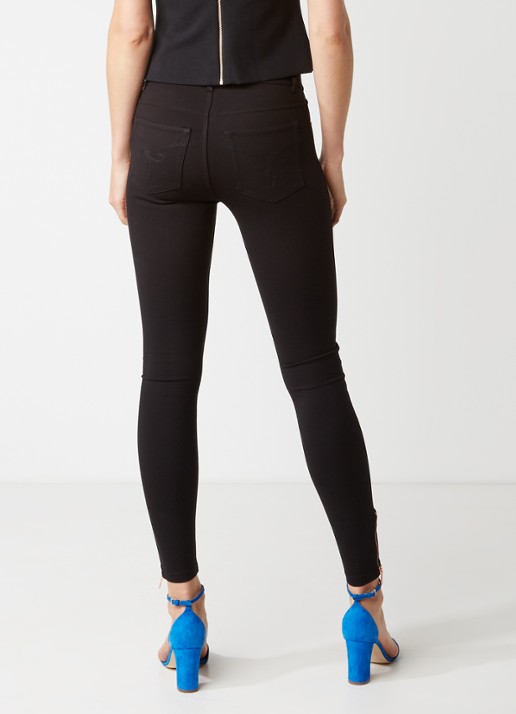Ted Baker Fioni skinny jegging met ritsdetails - achterkant antraciet