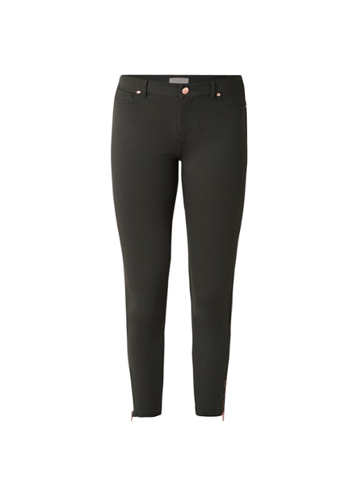 Ted Baker Fioni skinny jegging met ritsdetails - voorkant 2 groen