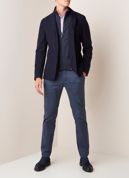 Ted Baker Fletwud regular fit colbert met uitritsbare vest-inzet - voorkant 4 donkerblauw