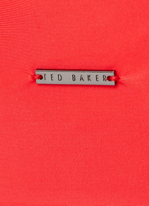 Ted Baker Liennaa one shoulder bikinitop met uitneembare vulling en strikdetail - detail 3 rood