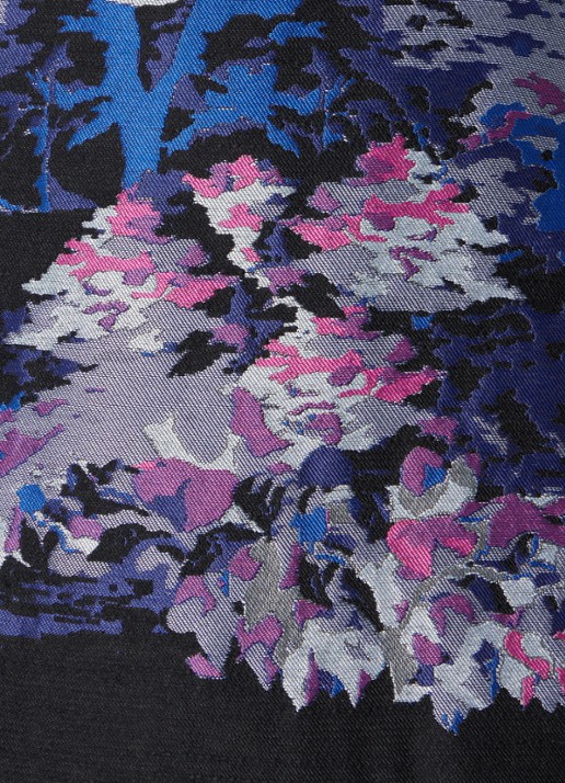 Ted Baker Midi A-lijn jurk met jacquard dessin en ballonmouw - detail 2 zwart