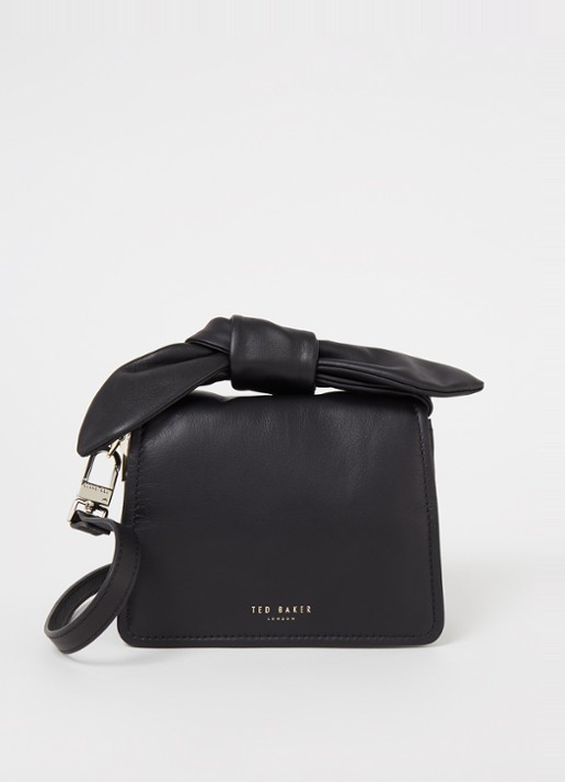 Ted Baker Niyah Mini handtas van leer - voorkant zwart