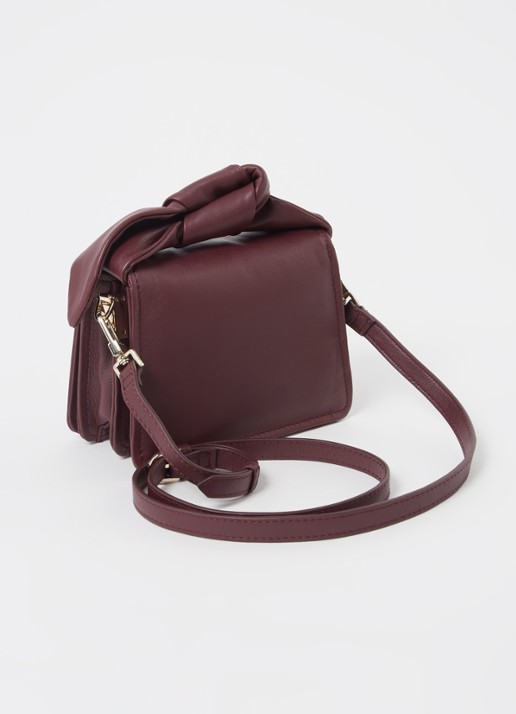 Ted Baker Niyah Mini handtas van leer - achterkant 2 aubergine