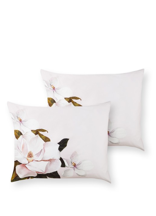 Ted Baker Opal kussensloop van katoensatijn 220TC in 2-pack - voorkant 2 roze