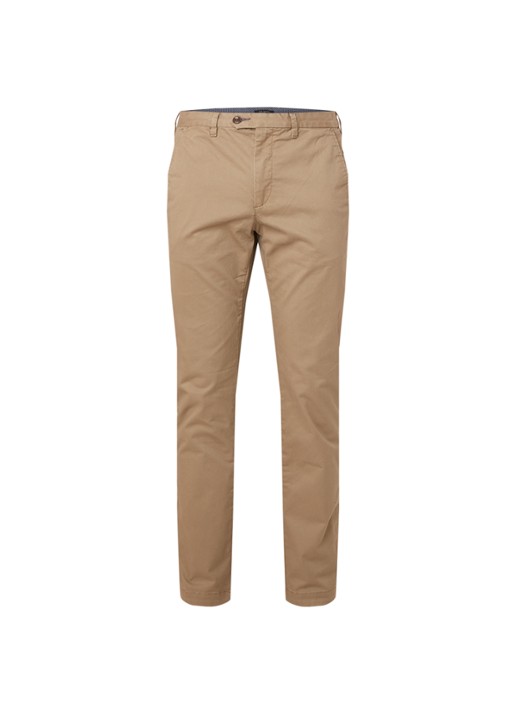 Ted Baker Seenchi classic fit chino met stretch - voorkant 4 beige