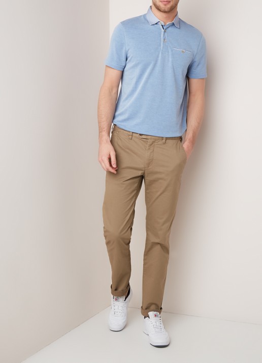 Ted Baker Seenchi classic fit chino met stretch - voorkant 5 beige