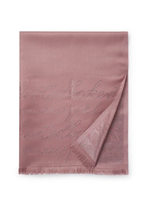 Ted Baker Teddiee sjaal met lurex 180 x 75 cm - voorkant 2 roze