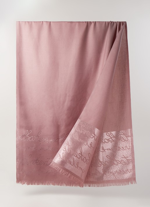 Ted Baker Teddiee sjaal met lurex 180 x 75 cm - voorkant 3 roze