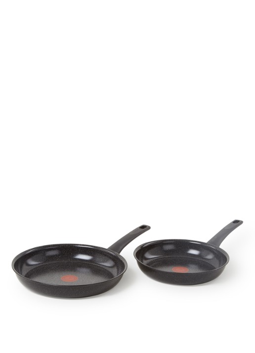 Tefal Intensity koekenpannenset 2-delig - voorkant zwart