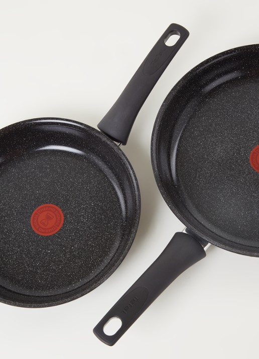 Tefal Intensity koekenpannenset 2-delig - voorkant 2 zwart