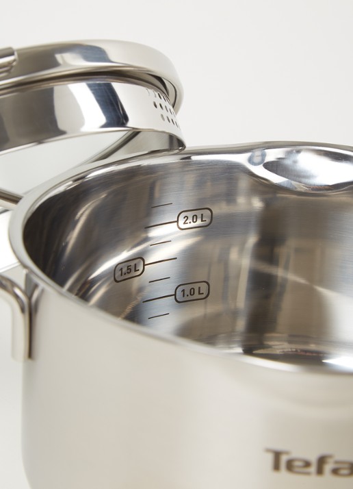 Tefal Nordica pannenset 3-delig - detail zilver