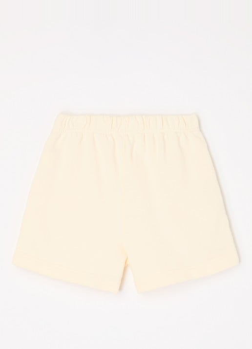 The Animals Observatory Hedgehog loose fit korte joggingbroek met steekzakken - voorkant 2 vanillegeel