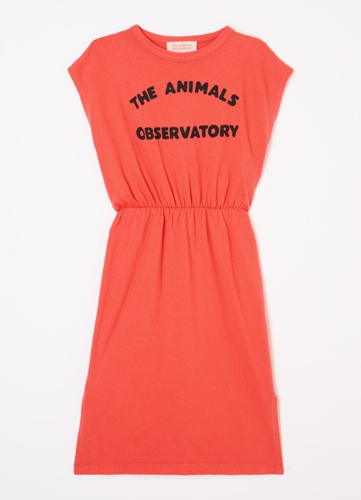 The Animals Observatory Orca tuniekjurk met front- en backprint  - voorkant 3 rood